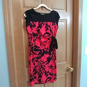 Maternity small dress, red and black